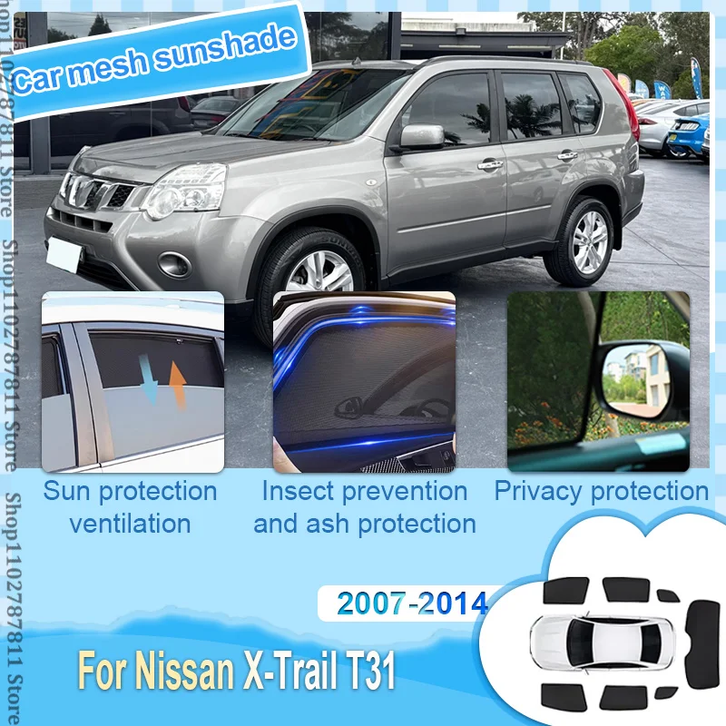 For Nissan X-Trail T31 X Trail 2007-2014 Car Mesh Shades Auto Accessories Window Sunshades Sunscreen Privacy Curtains Sun Visors
For Nissan X-Trail T31 X Trail 2007-2014 Car Mesh Shades Auto Accessories Window Sunshades Sunscreen Privacy Curtains Sun Visors