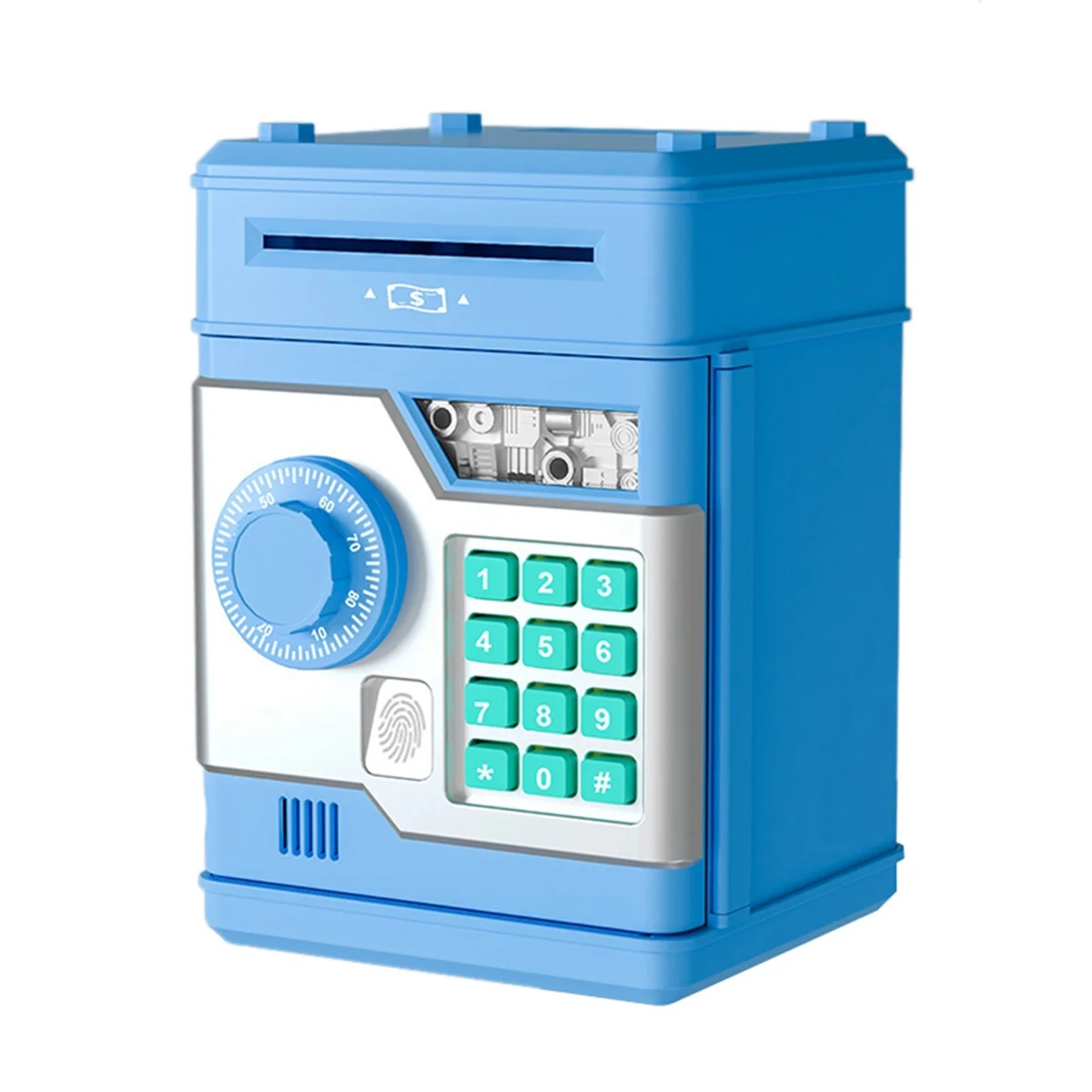 AM-Electronic Piggy Bank ATM Password Money Box Safe Smart Fingerprint Automatic Banking Kids Gift Money Box Blue
AM-Electronic Piggy Bank ATM Password Money Box Safe Smart Fingerprint Automatic Banking Kids Gift Money Box Blue