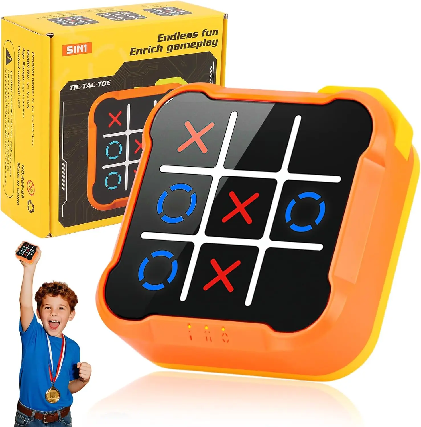 Tic Tac Toe Game, Gifts for Smart Kids, 4-in-1 Electronic Handheld Tic-Tac-Toe Bolt Puzzle Game with Silent Mode, Learing Toys for Travel Home School, Gift for Kids & Adults Orange
Tic Tac Toe Game, Gifts for Smart Kids, 4-in-1 Electronic Handheld Tic-Tac-Toe Bolt Puzzle Game with Silent Mode, Learing Toys for Travel Home School, Gift for Kids & Adults Orange