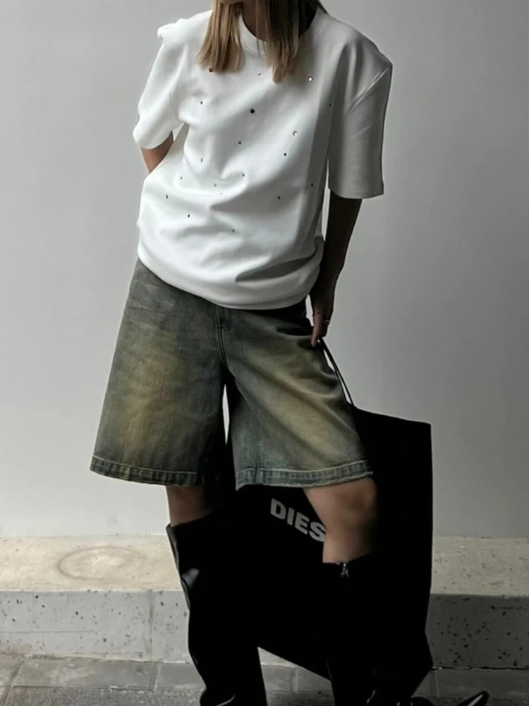 Korean Style Summer Knee S-4XL Denim Shorts Women Chic Leisure Streetwear High Waist Simple Comfortable Students Clothing New
Korean Style Summer Knee S-4XL Denim Shorts Women Chic Leisure Streetwear High Waist Simple Comfortable Students Clothing New