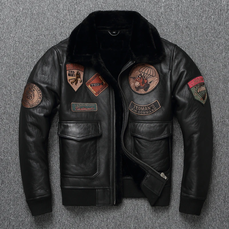 Natural Shearling Jacket Men 8 Patches Sheepskin Leather Jacket Male Real Lamb Fur Coat Warm Thick Winter Clothing Asian Size
Natural Shearling Jacket Men 8 Patches Sheepskin Leather Jacket Male Real Lamb Fur Coat Warm Thick Winter Clothing Asian Size