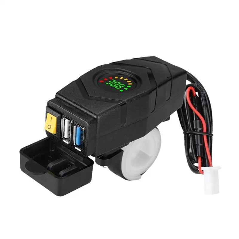 QC3.0 Quick USB Handlebar 20-90V 24V 36V 48V 60V For Electric Scooters Motorcycle Auto Green
QC3.0 Quick USB Handlebar 20-90V 24V 36V 48V 60V For Electric Scooters Motorcycle Auto Green