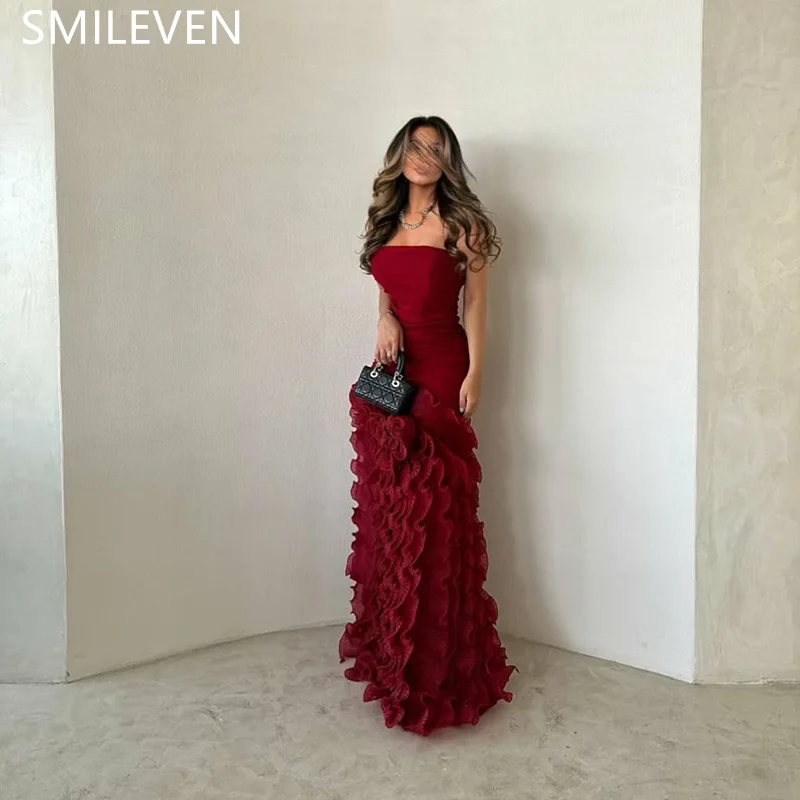 Smileven Mermaid Flowers Appliques Evening Dress Saudi Arabia Sleeveless Prom Gowns فساتين سهرة Formal Party Dress Customized
Smileven Mermaid Flowers Appliques Evening Dress Saudi Arabia Sleeveless Prom Gowns فساتين سهرة Formal Party Dress Customized
