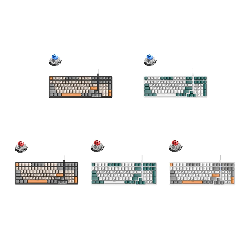 Проводная игровая клавиатура K3, красный/синий переключатель, 100-клавишная проводная механическая клавиатура со светодиодной подсветкой, проводная USB-зарядка для игрового ноутбука, ПК
Проводная игровая клавиатура K3, красный/синий переключатель, 100-клавишная проводная механическая клавиатура со светодиодной подсветкой, проводная USB-зарядка для игрового ноутбука, ПК