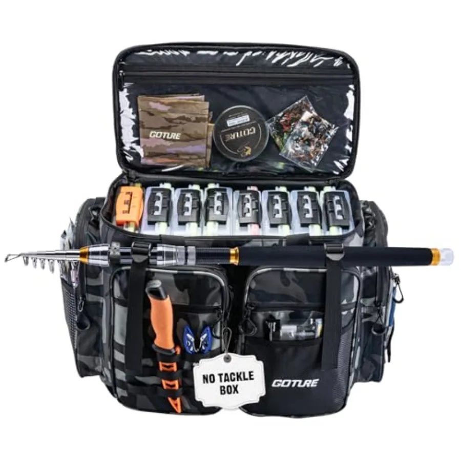 Large Tackle Bag, Store Up to 8PCS 3700 Plus 4PCS 3600 Tackle Trays Not Included,Water Resistant Saltwater Gear Storage Big Fis
Large Tackle Bag, Store Up to 8PCS 3700 Plus 4PCS 3600 Tackle Trays Not Included,Water Resistant Saltwater Gear Storage Big Fis