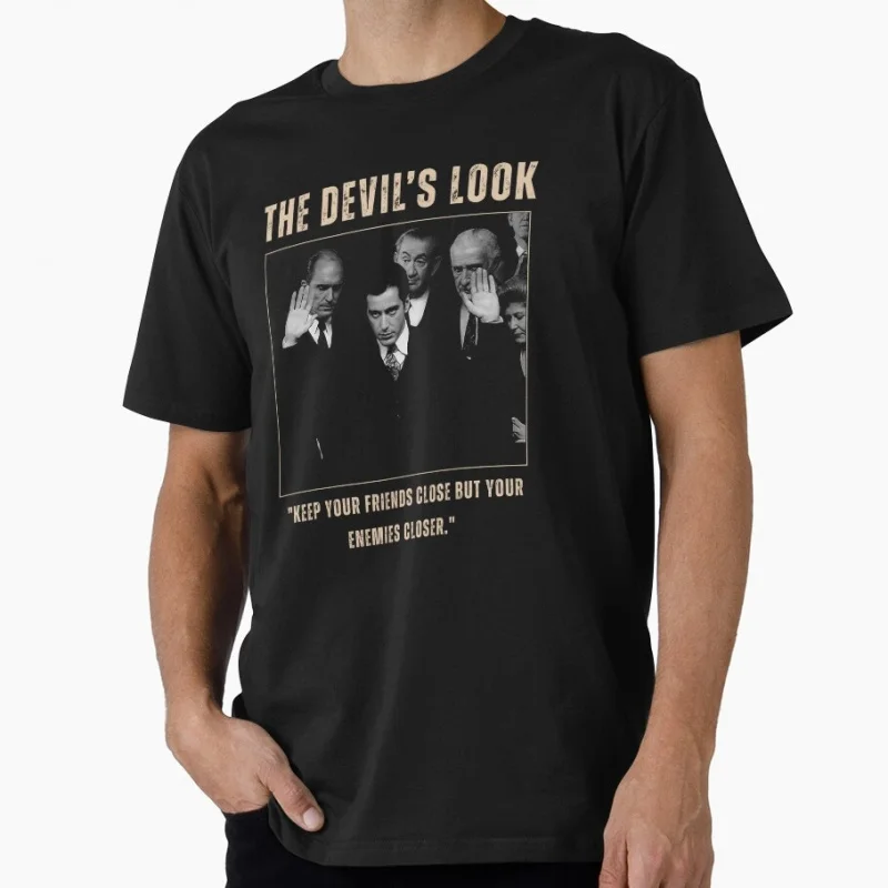 the devil's look Retro Crime Movie The Godfather Gift t shirt Men's 100% cotton Short Sleeve Graphic clothes All size tee S-6XL
the devil's look Retro Crime Movie The Godfather Gift t shirt Men's 100% cotton Short Sleeve Graphic clothes All size tee S-6XL