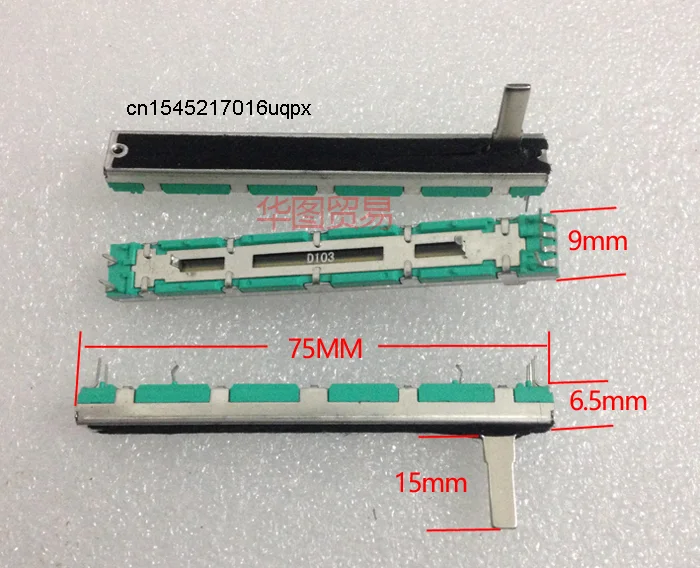 100pcs 10KD fader 7.5CM 75MM treasure bag mixer Soundcraft FOLIO-4 D10KX2 2-channel double potentiometer D10K
100pcs 10KD fader 7.5CM 75MM treasure bag mixer Soundcraft FOLIO-4 D10KX2 2-channel double potentiometer D10K