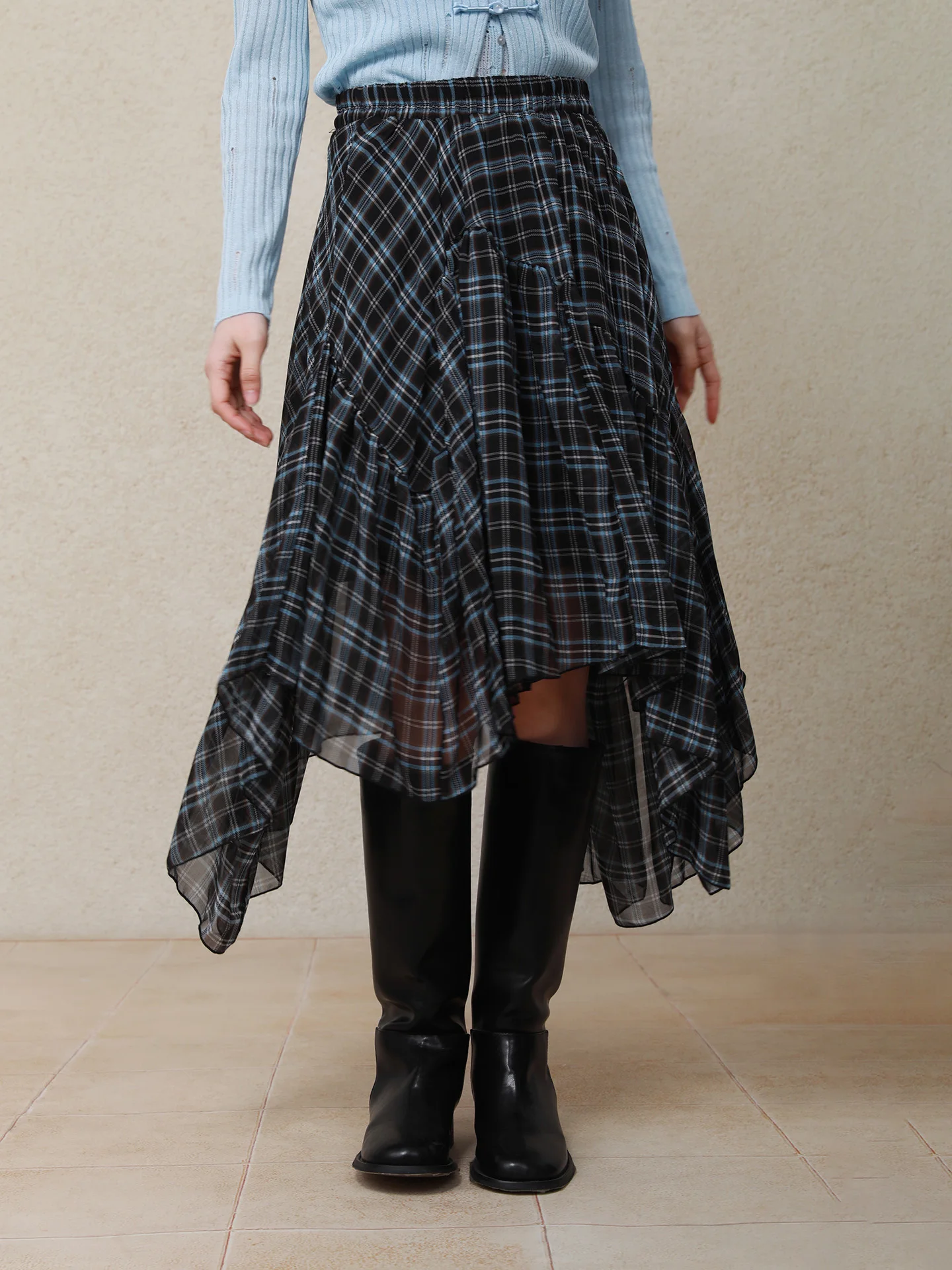 INGKO Polka Dot Asymmetric Plaid Skirt Women's Loose Fit Midi Skirts with mid Waist Polyester Fiber
INGKO Polka Dot Asymmetric Plaid Skirt Women's Loose Fit Midi Skirts with mid Waist Polyester Fiber