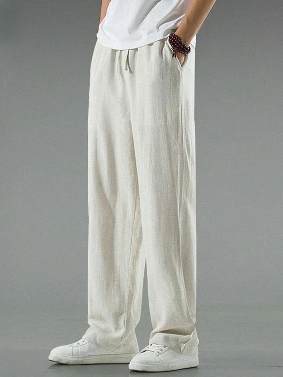 Новые летние льняные брюки для мужчин: свободные, больших размеров, повседневные, дышащие, прямые, хлопковые, в стиле ханьфу, ретро, комфортные, для отдыха
Новые летние льняные брюки для мужчин: свободные, больших размеров, повседневные, дышащие, прямые, хлопковые, в стиле ханьфу, ретро, комфортные, для отдыха