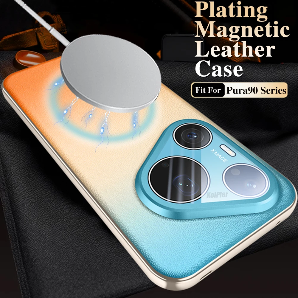 PU Leather Magnetic Phone Case For Huawei Pura 90 PRO Electroplated Border Lens Protection Shockproof Wireless Charging Case
PU Leather Magnetic Phone Case For Huawei Pura 90 PRO Electroplated Border Lens Protection Shockproof Wireless Charging Case