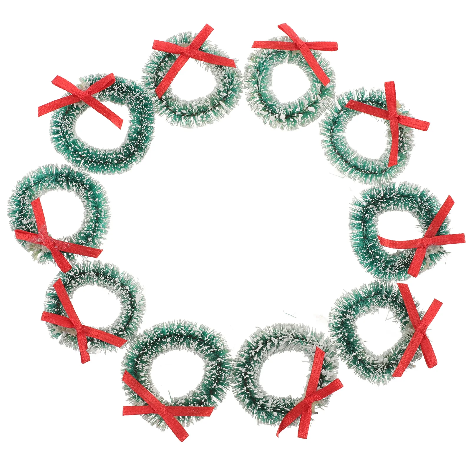 10pcs Mini Christmas Wreath Garland Decorations Lightweight Jute Silk naments Holiday Craft Tree Hanging Miniature Design
10pcs Mini Christmas Wreath Garland Decorations Lightweight Jute Silk naments Holiday Craft Tree Hanging Miniature Design