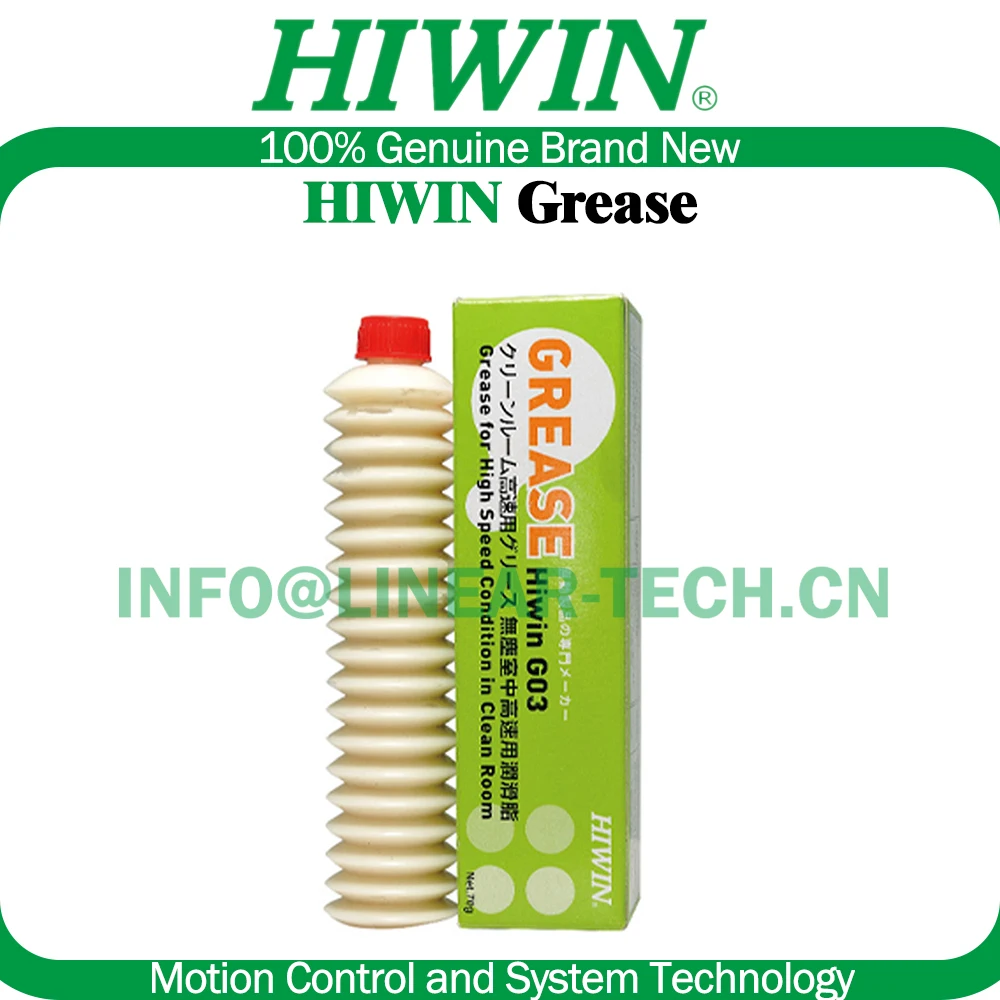 HIWIN G03 HWIN G04 Grease Low Particle-emitting High Speed Wear Resistant Long Term Usage Brand New Linear Guideways Ballscrews
HIWIN G03 HWIN G04 Grease Low Particle-emitting High Speed Wear Resistant Long Term Usage Brand New Linear Guideways Ballscrews