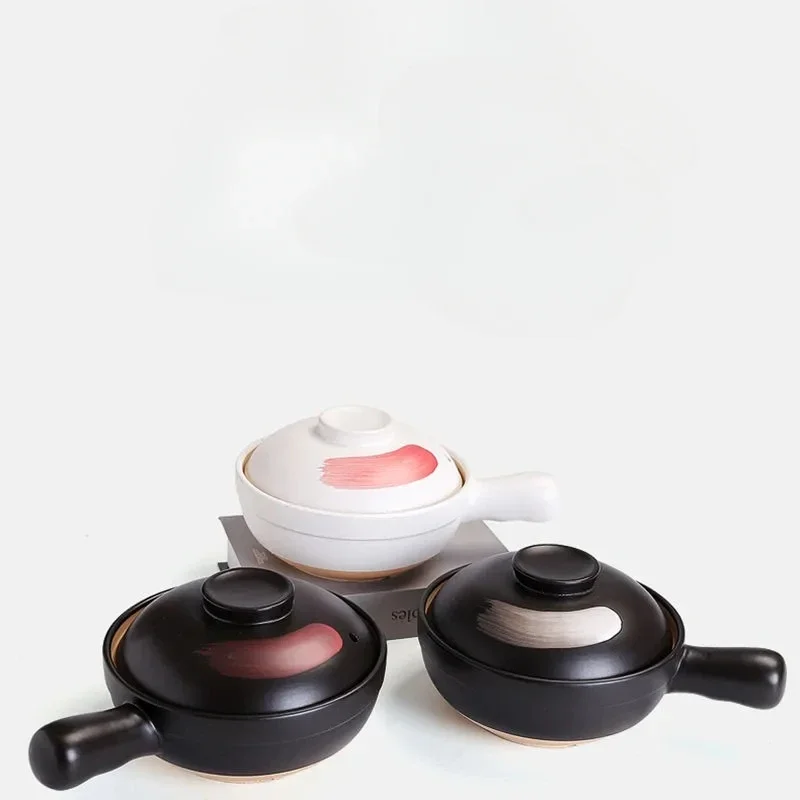Japanese Soup Pot Crock Pots Casserole With Handle Ceramic Saucepan High Temperature Resistant Cooking Pan for Gas Stove
Japanese Soup Pot Crock Pots Casserole With Handle Ceramic Saucepan High Temperature Resistant Cooking Pan for Gas Stove