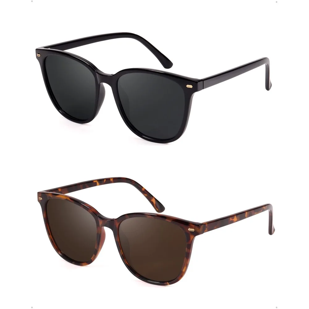 2 Packs Sunglasses for Women Polarized UV400 Protection Lens Big Frame Fashion Glasses Trendy Stylish Shade
2 Packs Sunglasses for Women Polarized UV400 Protection Lens Big Frame Fashion Glasses Trendy Stylish Shade