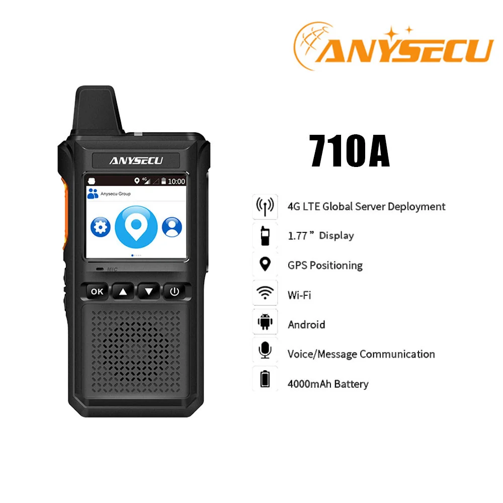 Anysecu 710A 4G POC Radio 4000mAh IP54 WIFI Support Android 8.1 Works with Realptt or Zello With GPS
Anysecu 710A 4G POC Radio 4000mAh IP54 WIFI Support Android 8.1 Works with Realptt or Zello With GPS