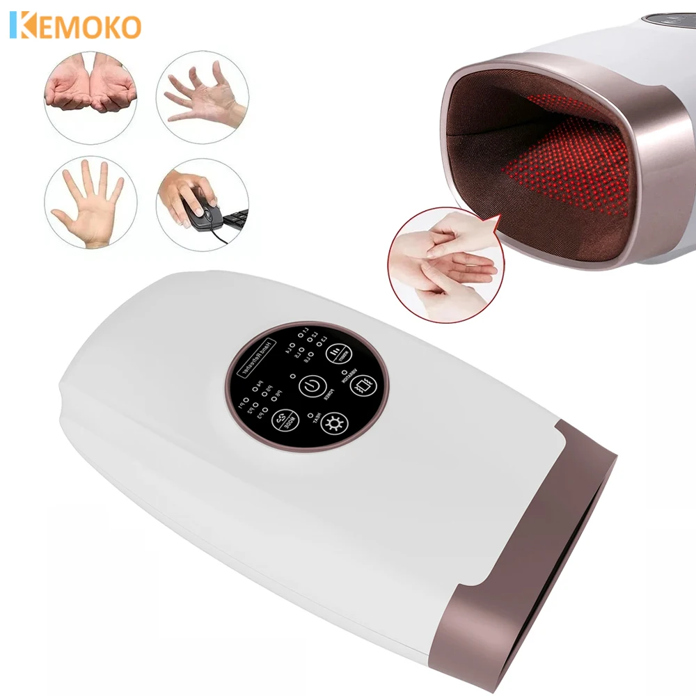 Wireless Electric Hand Massager with Heating Air Compression 6 Levels Pressure for Relief Finger Numbness Hands Arthritis Pain
Wireless Electric Hand Massager with Heating Air Compression 6 Levels Pressure for Relief Finger Numbness Hands Arthritis Pain