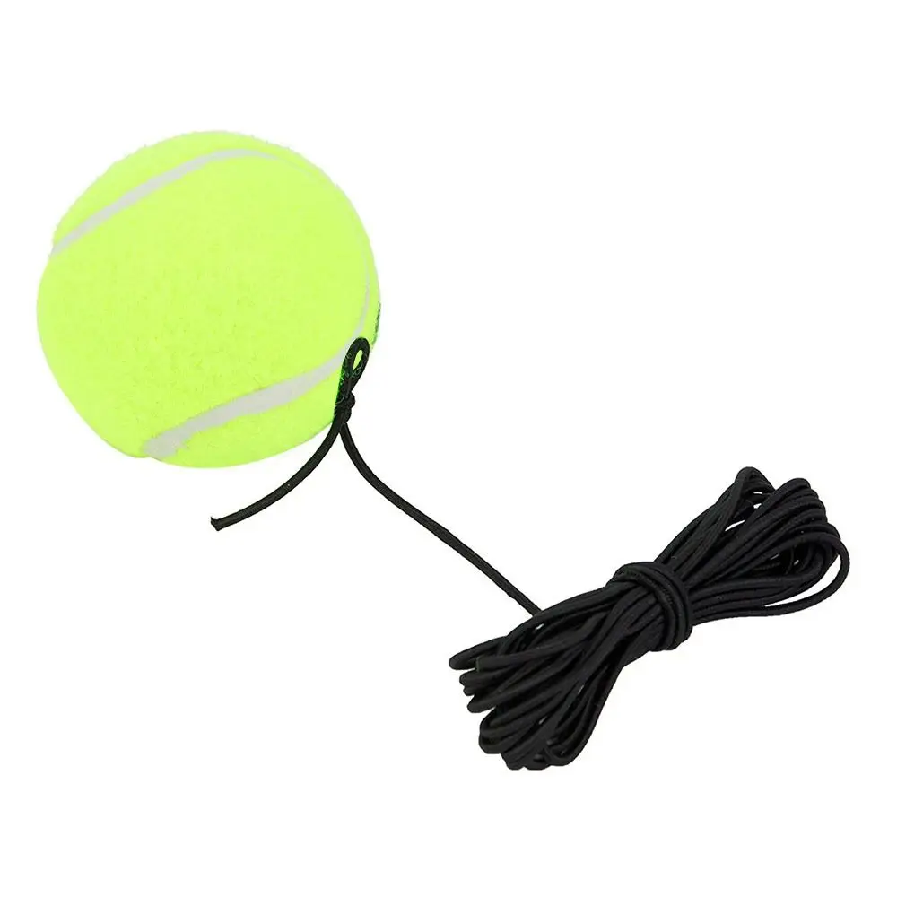 Tennis Elastic String Tennis Training Ball Yellow Adjustable Rope Rebound Ball Tether Ball Practice Tennis Ball Single Practice