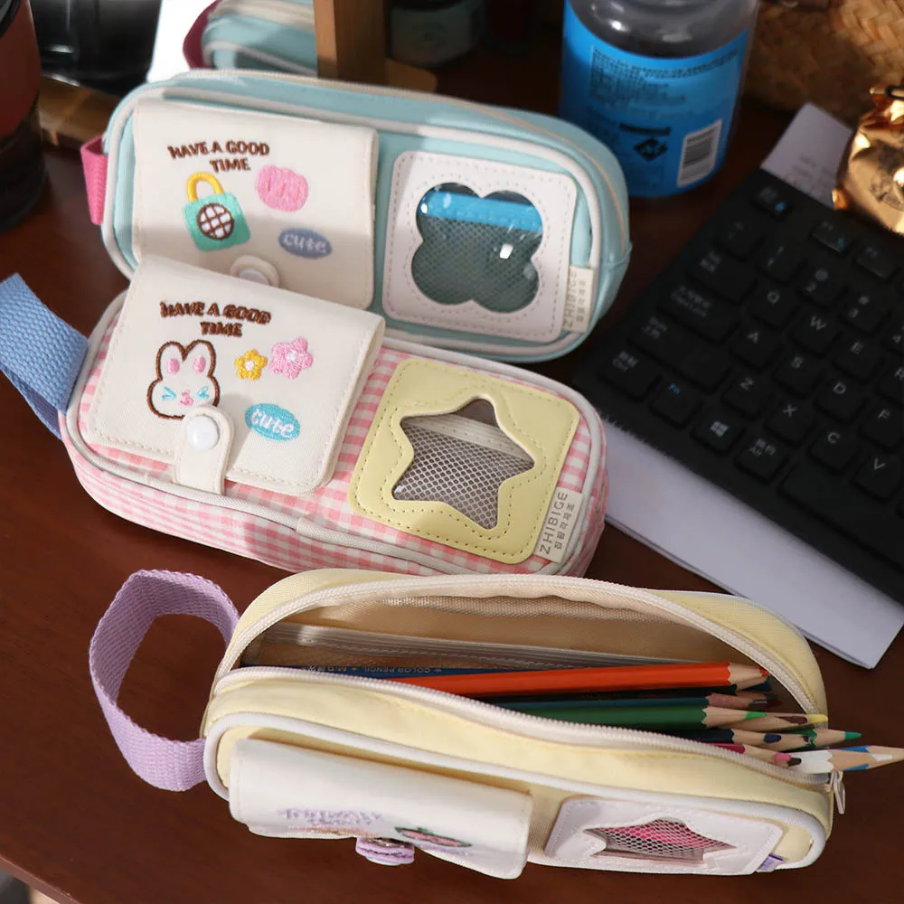 Multilayer Y2K Cartoon Stationery Bag PVC Display Desktop Storage Korean Pencil Case Embroidery Cosmetics Card Pen
Multilayer Y2K Cartoon Stationery Bag PVC Display Desktop Storage Korean Pencil Case Embroidery Cosmetics Card Pen