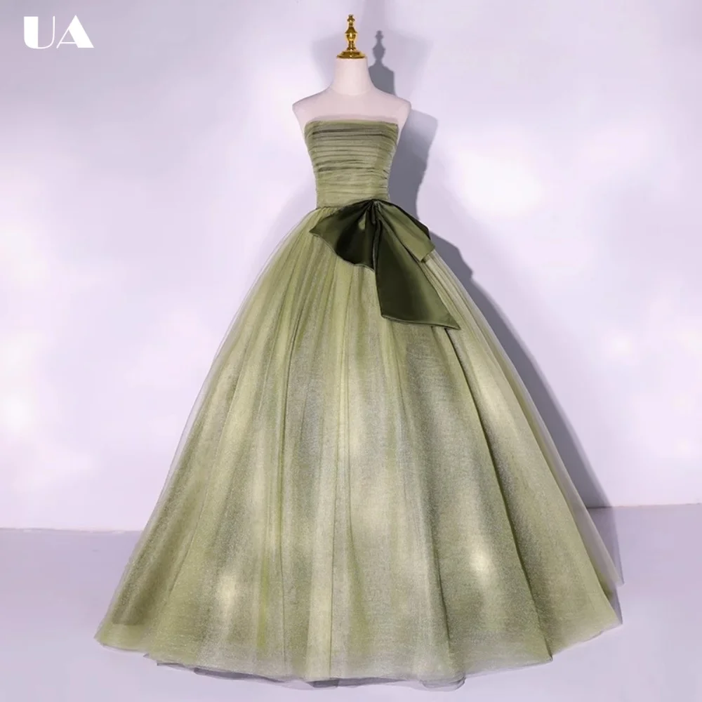 ULBYANRY Customized Mesh A-line Strapless Evening Dresses for Women, Elegant Solid Bow Party Dress, Formal Lace-up Ball Gown
ULBYANRY Customized Mesh A-line Strapless Evening Dresses for Women, Elegant Solid Bow Party Dress, Formal Lace-up Ball Gown