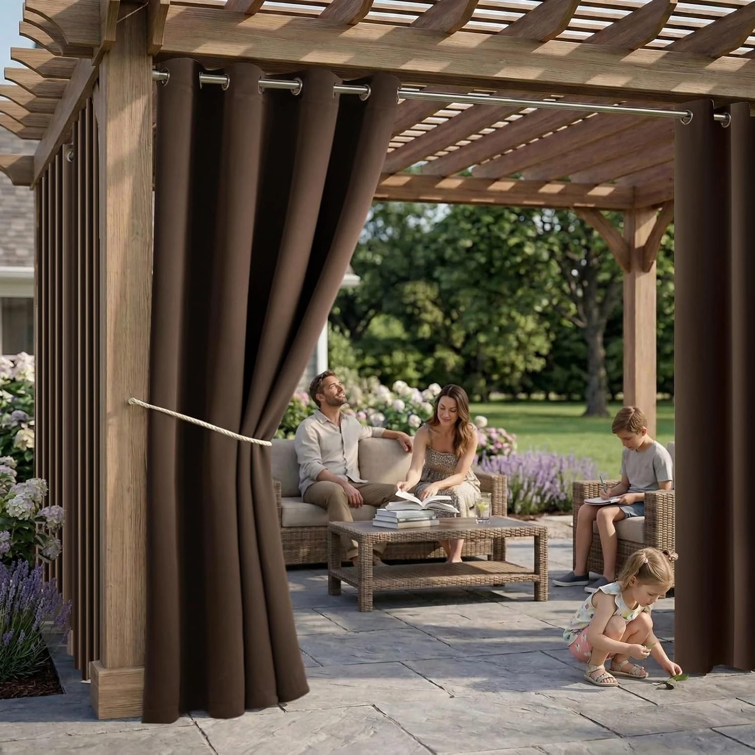 Waterproof Outdoor Curtain Sunlight Blocking Window Treatment Drapes Blackout Curtains for Patio Porch Pergola Cabana Ga
Waterproof Outdoor Curtain Sunlight Blocking Window Treatment Drapes Blackout Curtains for Patio Porch Pergola Cabana Ga