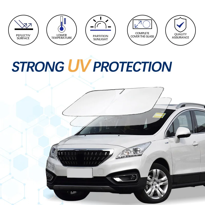 Солнцезащитный козырек для лобового стекла автомобиля Peuge 3008, солнцезащитный козырек для лета, складные блоки, защита от УФ-лучей, аксессуары
Солнцезащитный козырек для лобового стекла автомобиля Peuge 3008, солнцезащитный козырек для лета, складные блоки, защита от УФ-лучей, аксессуары