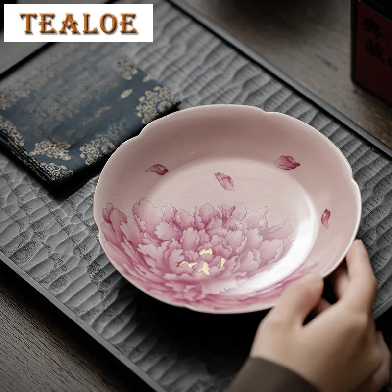 Pink Peony Flower Ru Kiln Porcelain Pot Bearing Holder Handmade Dry Brew Table Tea Tray Kung Fu Tea Chinese Tea Set Decoration
Pink Peony Flower Ru Kiln Porcelain Pot Bearing Holder Handmade Dry Brew Table Tea Tray Kung Fu Tea Chinese Tea Set Decoration