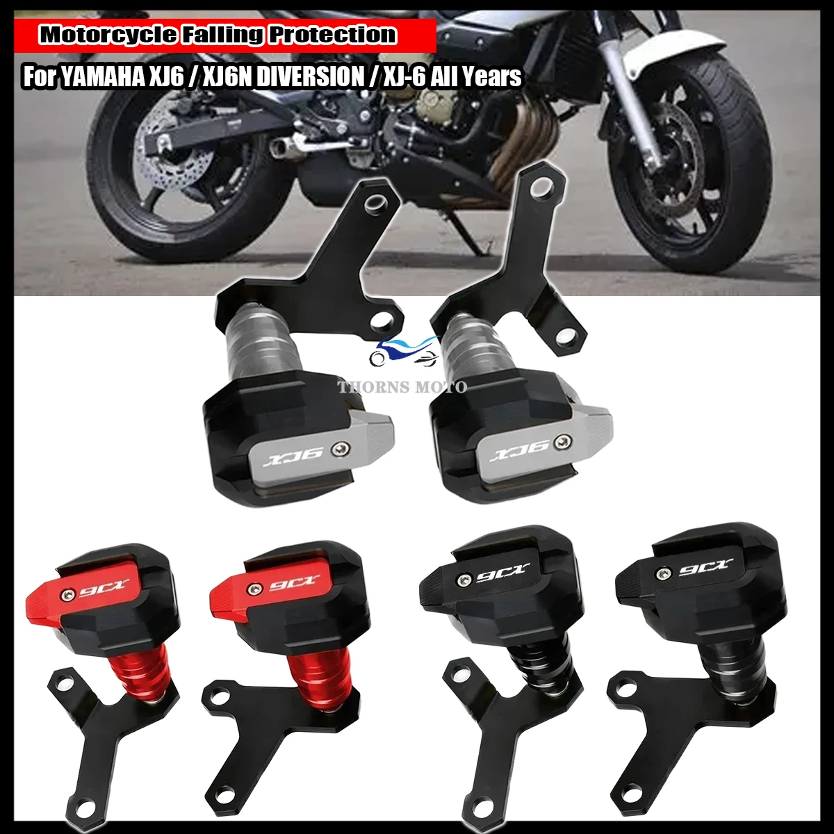 Motorcycle Engine Protection Cover Anti-drop Crash Falling Protector Frame Guard For YAMAHA XJ6 / XJ6N DIVERSION /XJ-6 All Years