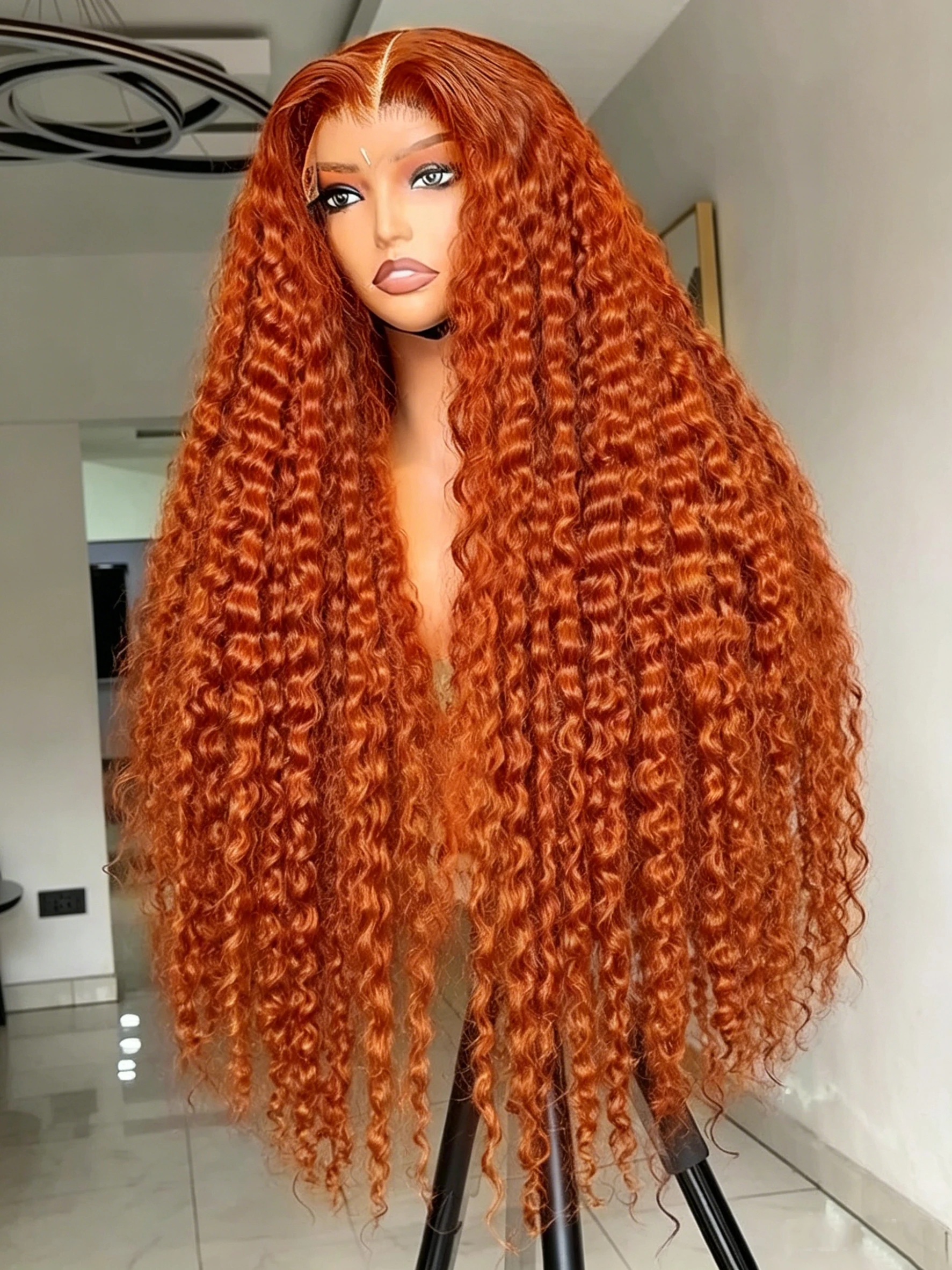 Smilegirl Brazilian 250% Density Orange Ginger Deep Wave Lace Frontal Wigs Pre Plucked Bleached Lace #350 Colored Curly Human Hair Wigs For Women
Smilegirl Brazilian 250% Density Orange Ginger Deep Wave Lace Frontal Wigs Pre Plucked Bleached Lace #350 Colored Curly Human Hair Wigs For Women