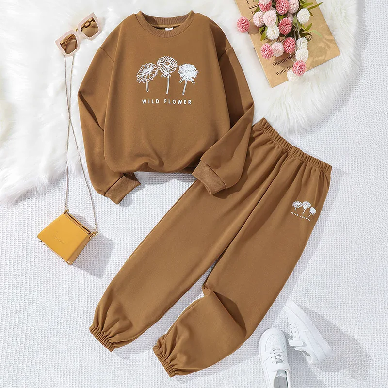 2024 Clothing Set Girls Long Sleeve O Neck Print Floral T-shirt Brown Pants Cute 2 Pcs Sets Casual Girls Clothes Set 8-12T
2024 Clothing Set Girls Long Sleeve O Neck Print Floral T-shirt Brown Pants Cute 2 Pcs Sets Casual Girls Clothes Set 8-12T