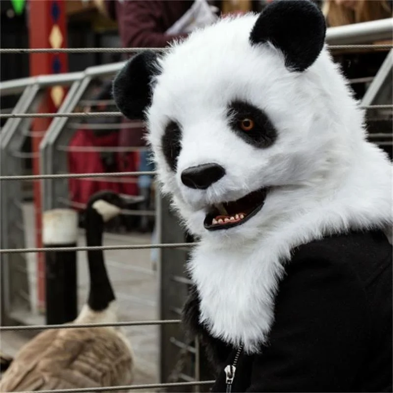 Custom Made New Cute Panda Head Cover with Plush Mask, People Wear Simulated Animal New Year Props Mouth Will Move
Custom Made New Cute Panda Head Cover with Plush Mask, People Wear Simulated Animal New Year Props Mouth Will Move