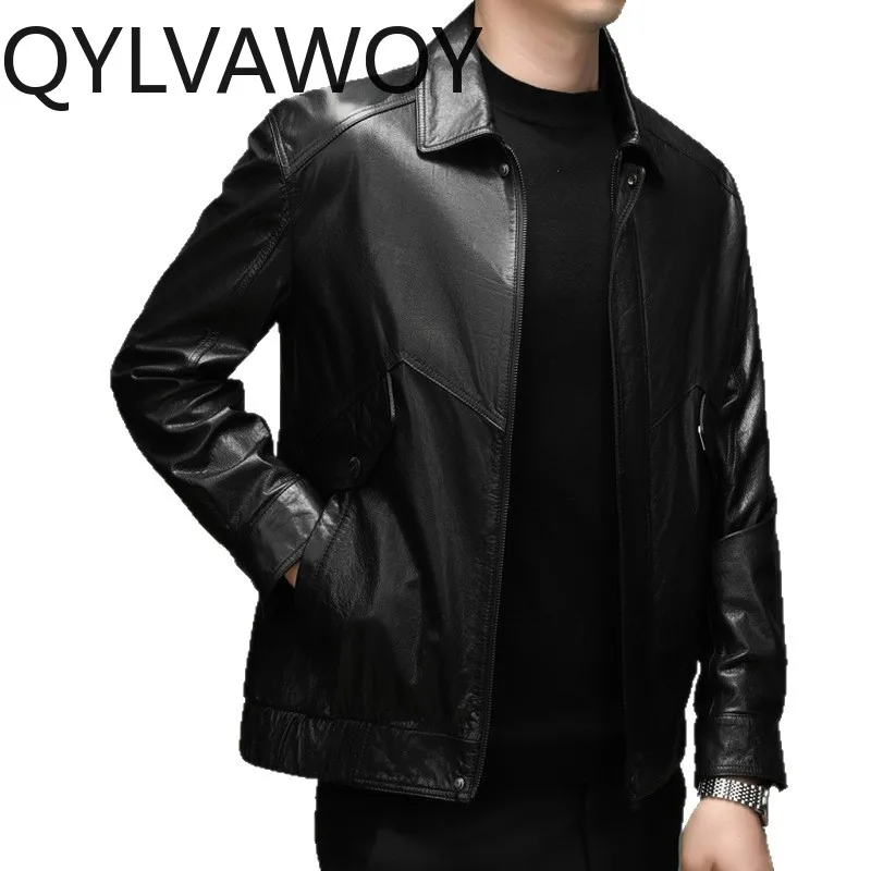 QYLVAWOY Real Leather Jacket Man Cowhide Luxury Man Jackets Short Lapel Jackets for Man Loose Chaqueta Cuero Autumn Winter Coat
QYLVAWOY Real Leather Jacket Man Cowhide Luxury Man Jackets Short Lapel Jackets for Man Loose Chaqueta Cuero Autumn Winter Coat