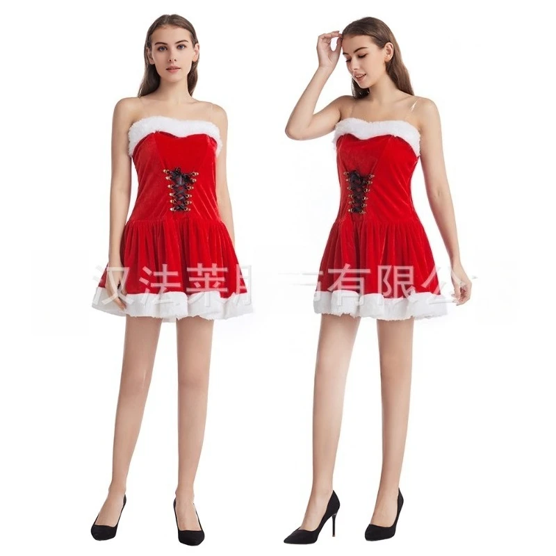 Christmas Santa Girl Women's Cosplay - Cute Tube Top Tutu Skirt-Festive Party Outfit for Holiday Gatherings & Cosplay Events
Christmas Santa Girl Women's Cosplay - Cute Tube Top Tutu Skirt-Festive Party Outfit for Holiday Gatherings & Cosplay Events