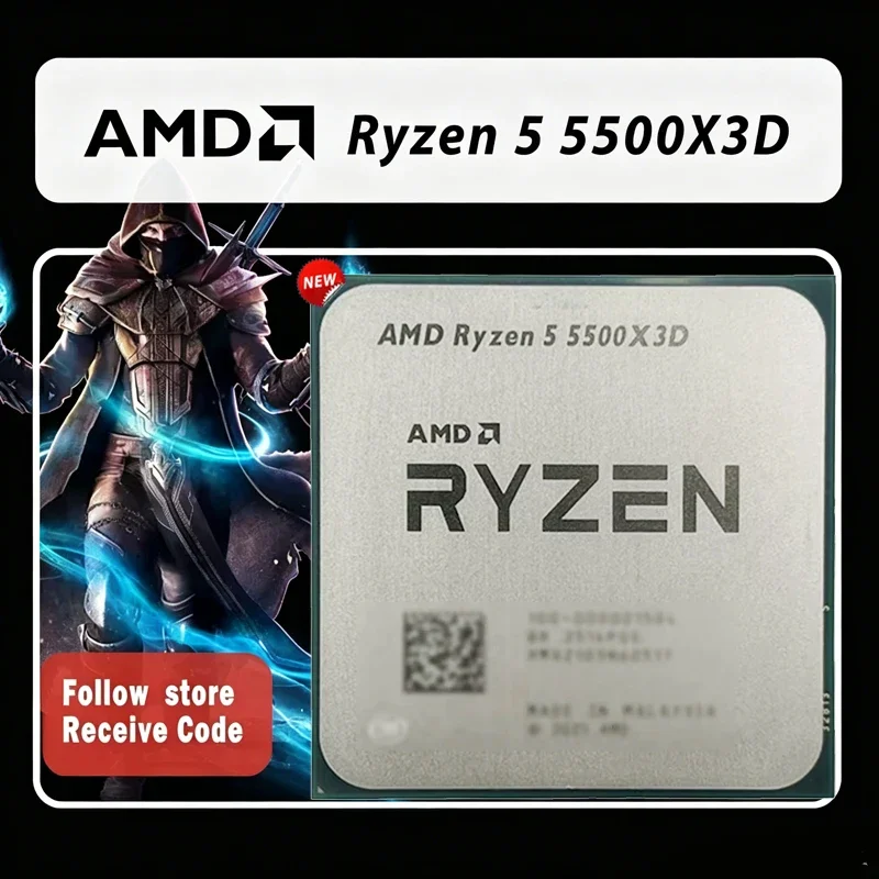 AMD Ryzen 5 5500X3D Gaming CPU 7NM 3GHz 6Core 12Thread 96MB 3D V-Cache 105W Socket AM4 DDR4 Desktop Processor New Without Cooler
AMD Ryzen 5 5500X3D Gaming CPU 7NM 3GHz 6Core 12Thread 96MB 3D V-Cache 105W Socket AM4 DDR4 Desktop Processor New Without Cooler