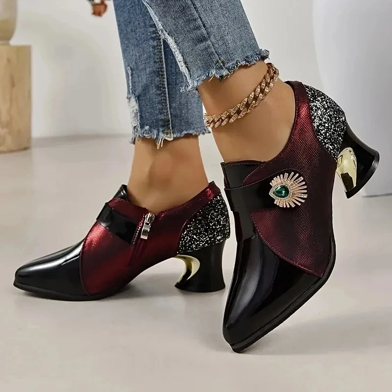 Spring 2025 New Crystal Pumps Women Breathable Mesh Mid Heels Single Shoes Woman Sexy Pointed Toe Hoof Heels Party Shoes
Spring 2025 New Crystal Pumps Women Breathable Mesh Mid Heels Single Shoes Woman Sexy Pointed Toe Hoof Heels Party Shoes