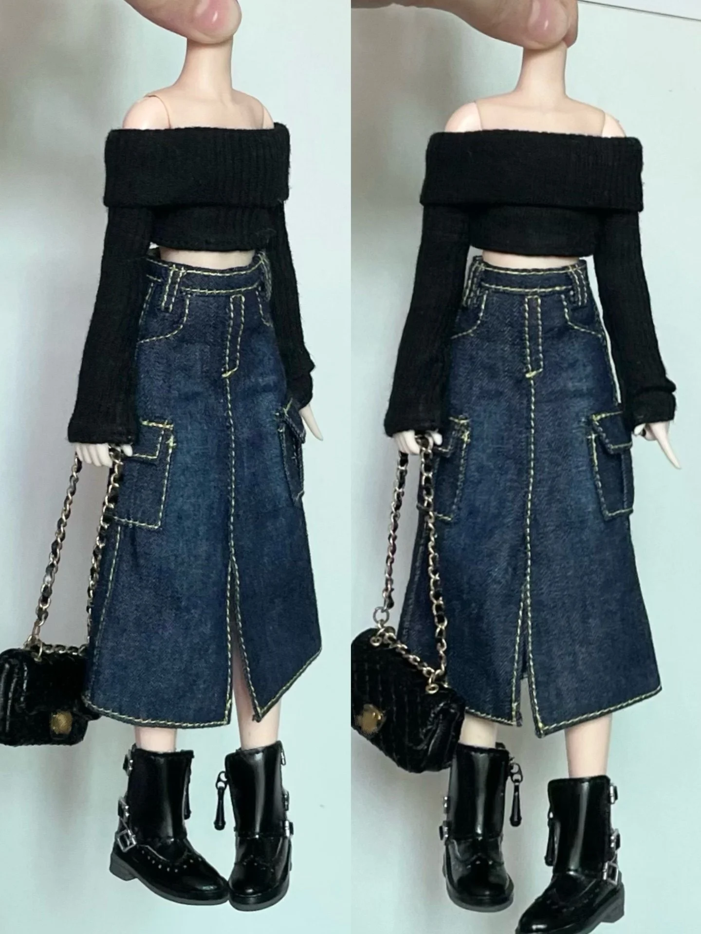 Blythe Doll Ob24 Baby Clothes Straight-Shoulder Knit Top Shoulder Knitted Blouse Long Denim Skirt
Blythe Doll Ob24 Baby Clothes Straight-Shoulder Knit Top Shoulder Knitted Blouse Long Denim Skirt