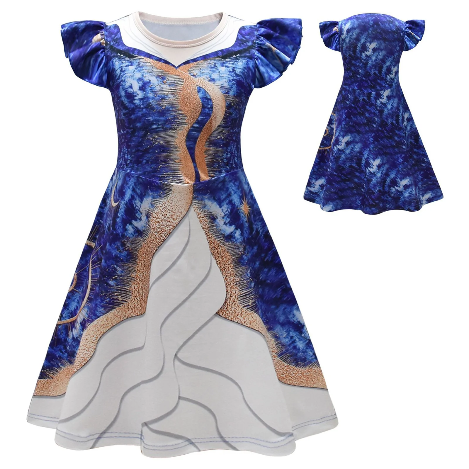 Movie Witch Madame Morrible Kid Flying Sleeve Dress Cosplay Costume Girl 3D Printed Pattern Halloween Makeup Ball Skirt
Movie Witch Madame Morrible Kid Flying Sleeve Dress Cosplay Costume Girl 3D Printed Pattern Halloween Makeup Ball Skirt