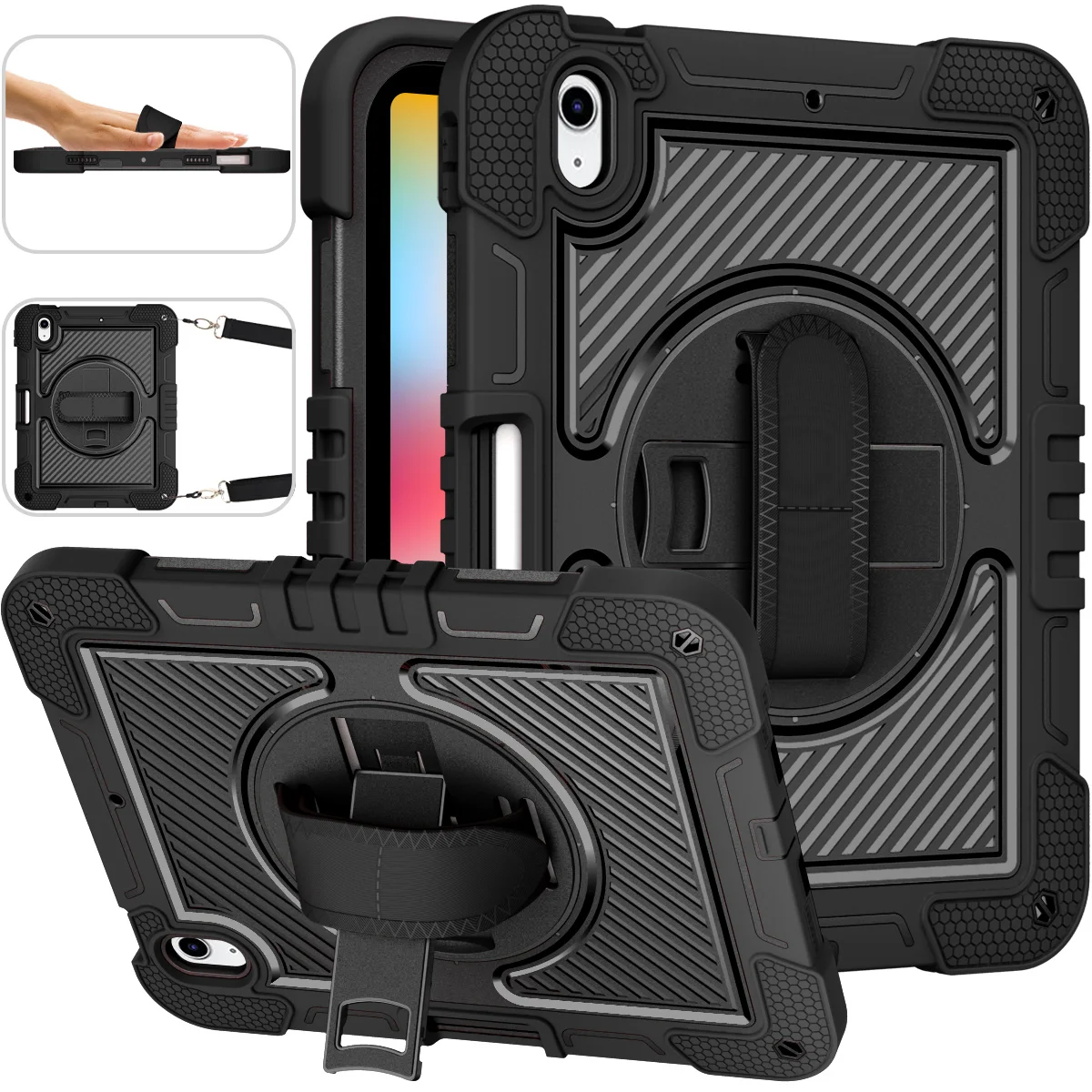 Case for iPad (A16) 11th Generation 11'' 2025, iPad 10th Generation Case 10.9'' 2022 with 360° Rotating Stand & Pencil Holder
Case for iPad (A16) 11th Generation 11'' 2025, iPad 10th Generation Case 10.9'' 2022 with 360° Rotating Stand & Pencil Holder