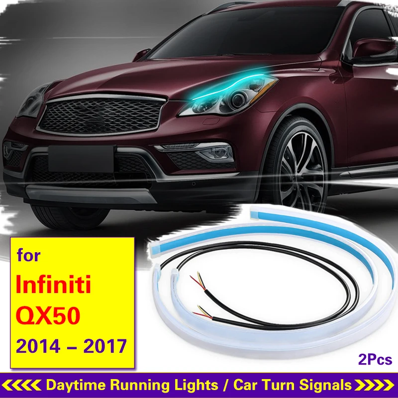 2pcs LED DRL Car Daytime Running Light Waterproof Strip Flexible Turn Signal Lamp For INFINITI QX50 2014-2017 Auto Headlight 12V
2pcs LED DRL Car Daytime Running Light Waterproof Strip Flexible Turn Signal Lamp For INFINITI QX50 2014-2017 Auto Headlight 12V