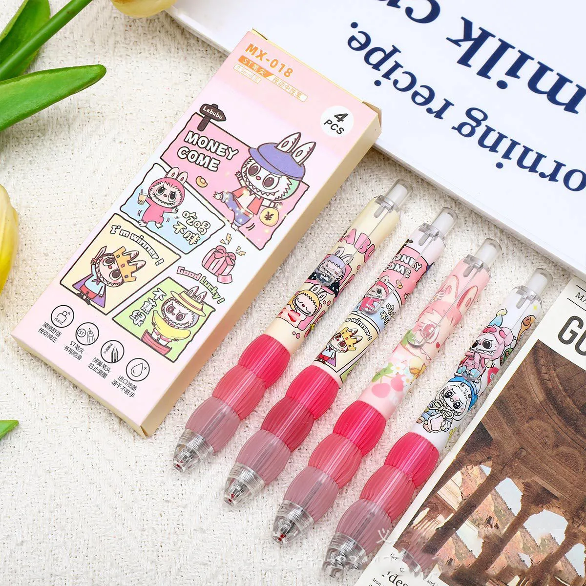 4pcs Labubu neutral pen kawaii 0.5mm fast-drying student cartoon pen school stationery supplies children's day gift
4pcs Labubu neutral pen kawaii 0.5mm fast-drying student cartoon pen school stationery supplies children's day gift