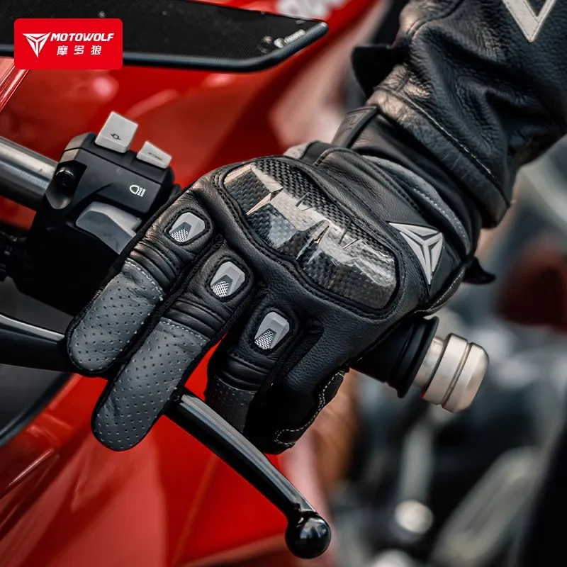 Premium Goatskin Leather Motorbike Gloves Full Finger Touch Screen Anti-Slip Protective Gear for Racing Adventure & Off-Road
Premium Goatskin Leather Motorbike Gloves Full Finger Touch Screen Anti-Slip Protective Gear for Racing Adventure & Off-Road