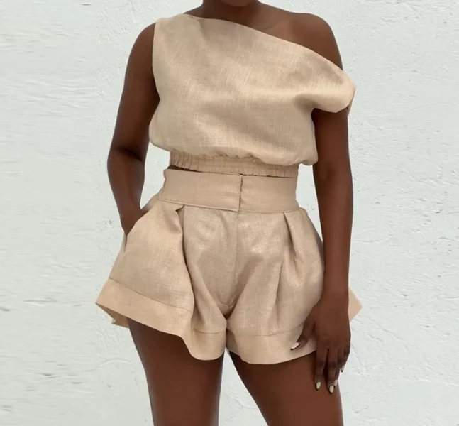 New Sweet and Fresh One Neck Off Shoulder Shirt, High Waist and Wide Leg Shorts Two Piece Set
New Sweet and Fresh One Neck Off Shoulder Shirt, High Waist and Wide Leg Shorts Two Piece Set