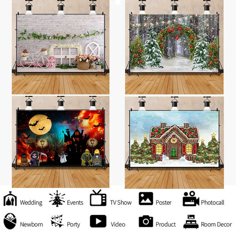 Christmas Day Photography Backdrops Snowman and Easter Halloween Photo Studio Background GH-02
Christmas Day Photography Backdrops Snowman and Easter Halloween Photo Studio Background GH-02