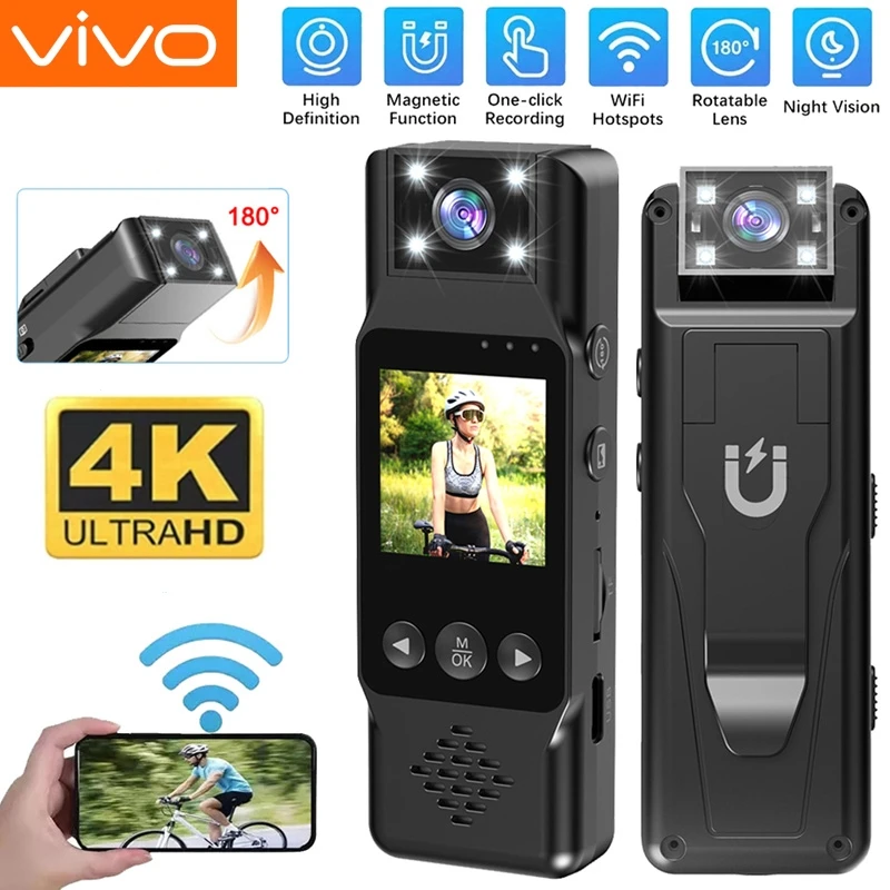 VIVO Sports Camera Portable Mini Camera 4K HD Wifi Magnetic Back Clip Digital Video Recorder Worn Body Cam Night Vision DVR
VIVO Sports Camera Portable Mini Camera 4K HD Wifi Magnetic Back Clip Digital Video Recorder Worn Body Cam Night Vision DVR