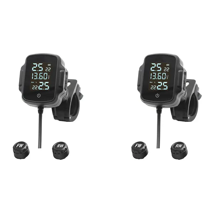 M49K-2X Motorcycle TPMS Motorbike Tire Pressure Monitoring System Tyre Temperature Alarm System With QC 3.0 USB
M49K-2X Motorcycle TPMS Motorbike Tire Pressure Monitoring System Tyre Temperature Alarm System With QC 3.0 USB