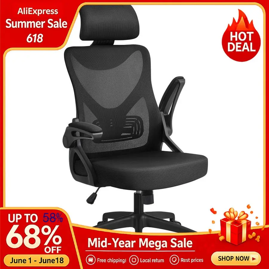 Ergonomic Office Chair, High Back Desk Chair with Headrest and Flipup Armrest Lumbar Support for Home Office Meetin Customizable
Ergonomic Office Chair, High Back Desk Chair with Headrest and Flipup Armrest Lumbar Support for Home Office Meetin Customizable