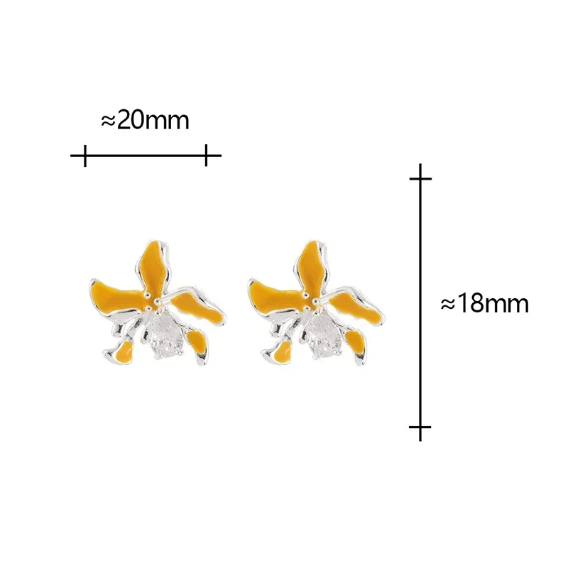 Real 925 Sterling Silver Zircon Enamel Flower Stud Earrings for Women Cute Plant Fine Jewelry Light Luxury Accessories
Real 925 Sterling Silver Zircon Enamel Flower Stud Earrings for Women Cute Plant Fine Jewelry Light Luxury Accessories