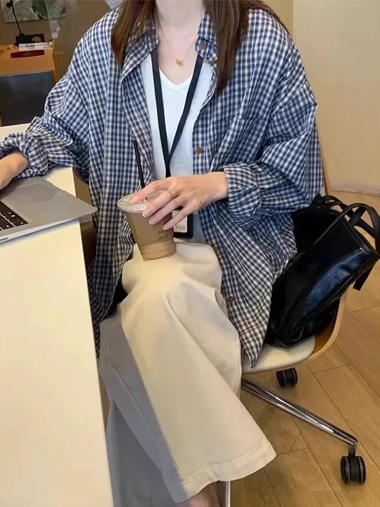 Свободный крой в клетку Long Sve irt, повседневная одежда для мужчин и женщин, летняя дышащая удобная синяя клетчатая верхняя одежда, пальто
Свободный крой в клетку Long Sve irt, повседневная одежда для мужчин и женщин, летняя дышащая удобная синяя клетчатая верхняя одежда, пальто