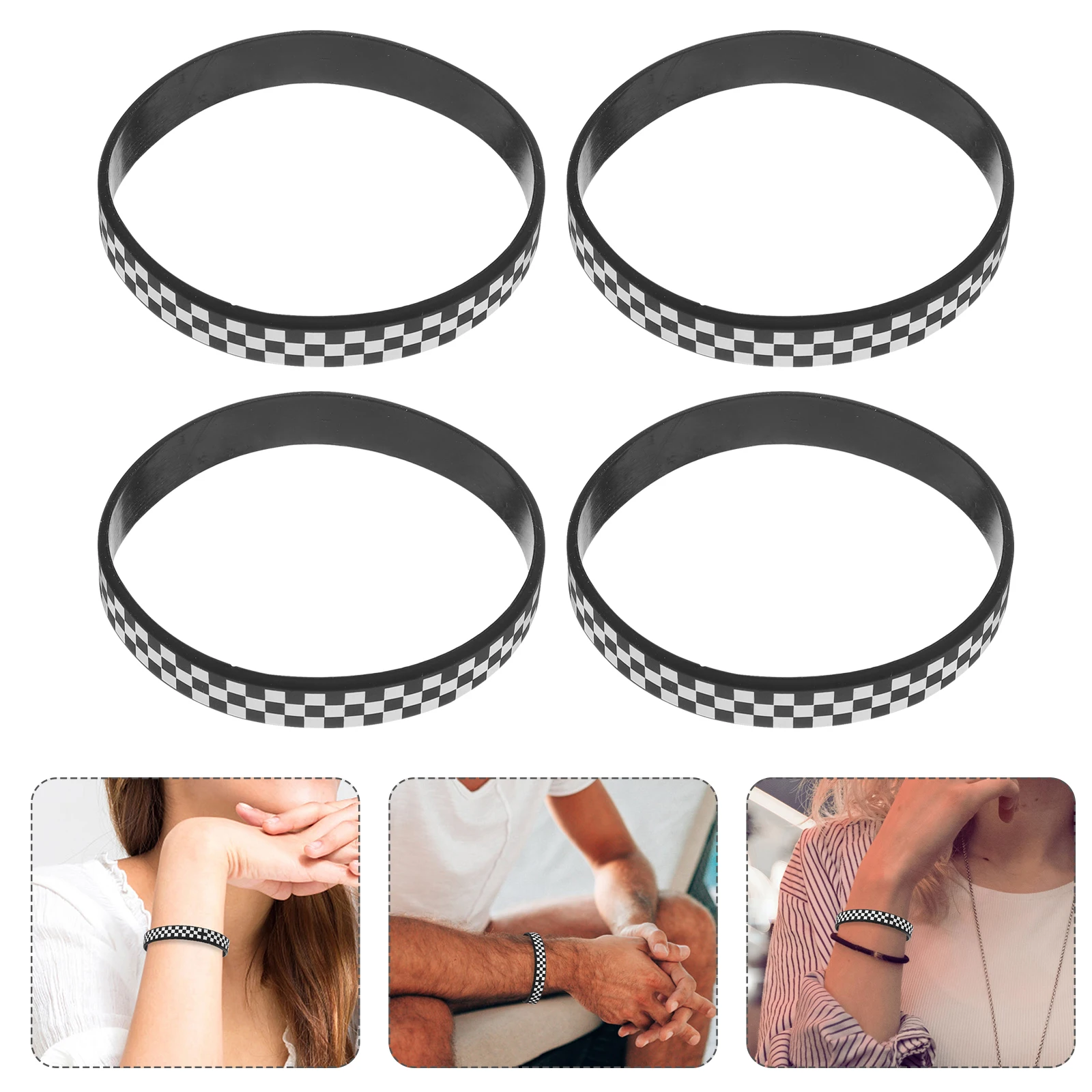 40Pcs Silicone Checkered Wristbands Black White Plaid Pattern Racing Car Theme Bracelets for Men Women Teens Party Favors
40Pcs Silicone Checkered Wristbands Black White Plaid Pattern Racing Car Theme Bracelets for Men Women Teens Party Favors