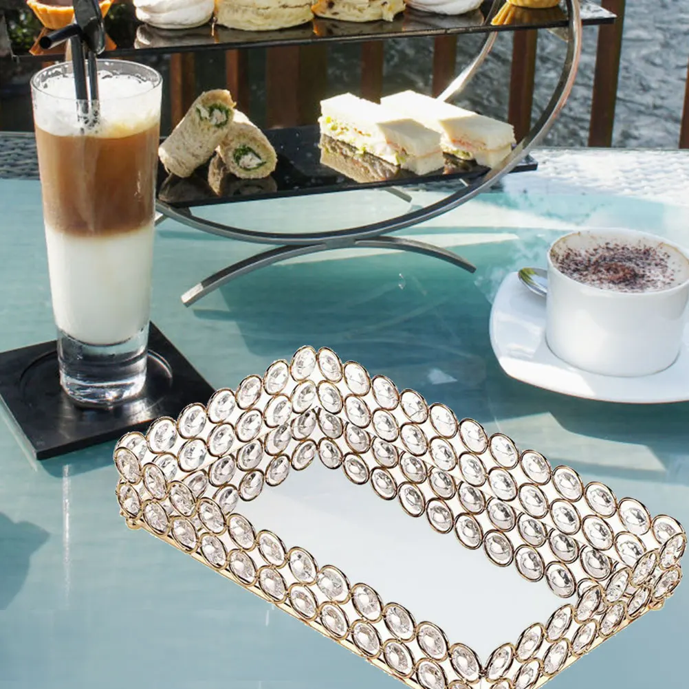 Crystal Mirror Tray Jewelry Makeup Storage Perfume Organizer Vanity Decorative Tray for Bathroom Dresser Key Ring
Crystal Mirror Tray Jewelry Makeup Storage Perfume Organizer Vanity Decorative Tray for Bathroom Dresser Key Ring