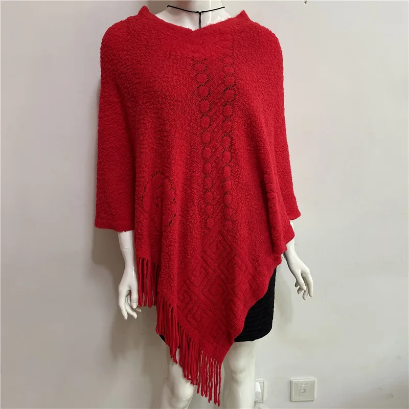 Spring Autumn Sweater Pullover Sweater Women Outer V-neck Shawl Lady Cloak Fashion Solid Color Korean Tassel Red
Spring Autumn Sweater Pullover Sweater Women Outer V-neck Shawl Lady Cloak Fashion Solid Color Korean Tassel Red